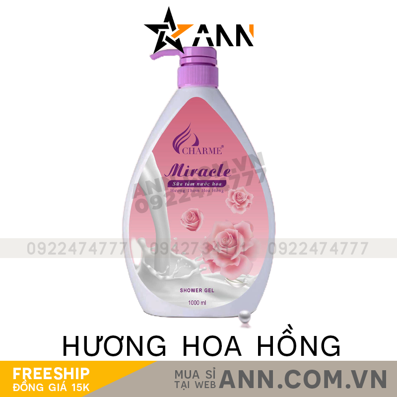 8936194690234-3.png Sữa Tắm Nước Hoa Charme Miracle 1000ml Hương Hoa Hồng - 8936194690234