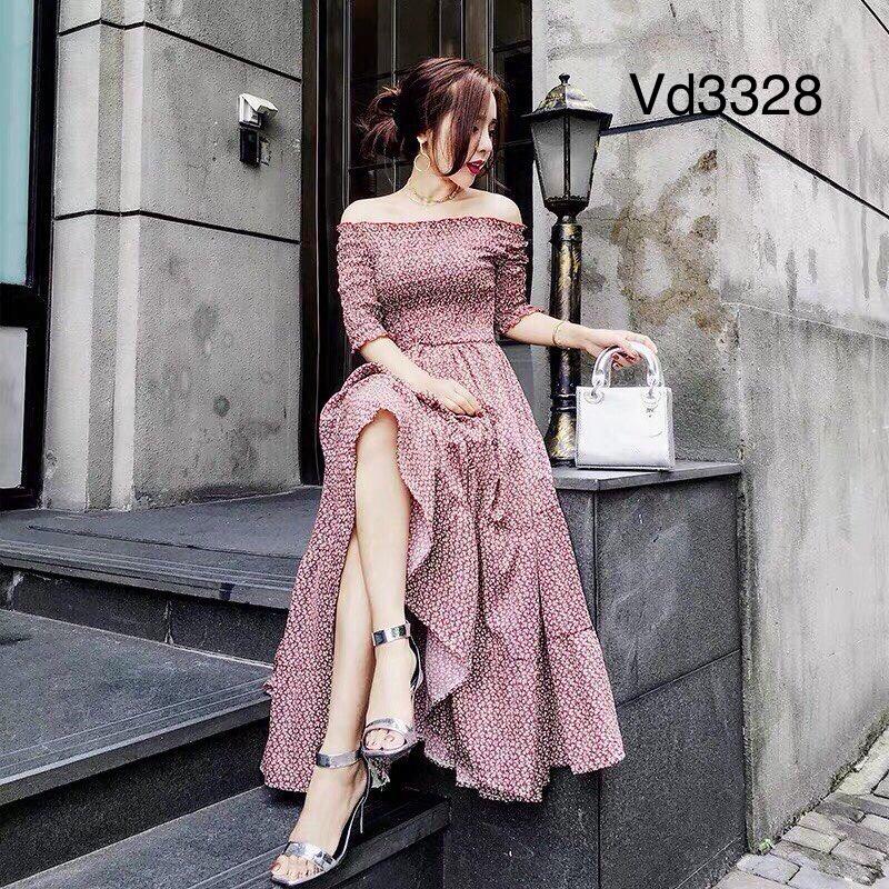 Váy maxi trắng trễ vai dáng dài | Shopee Việt Nam
