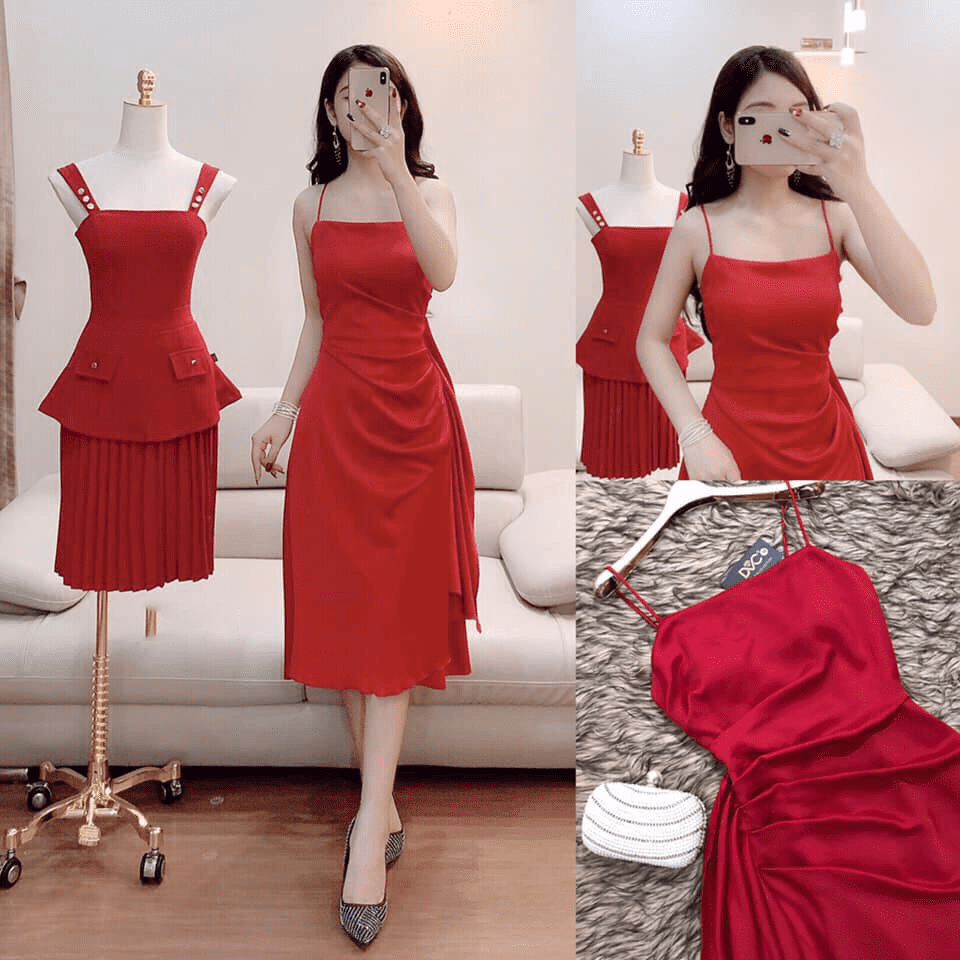 Tổng hợp Váy Đỏ 2 Dây giá rẻ, bán chạy tháng 3/2024 - Mua Thông Minh