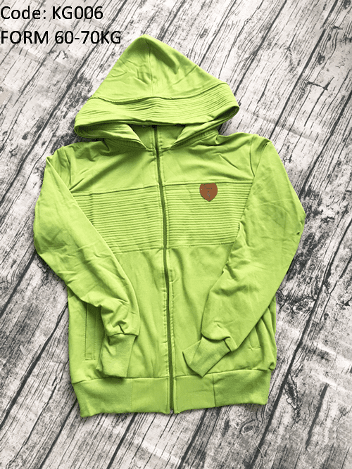 Áo khoác nữ form to phối logo da