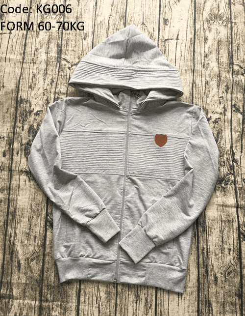 Áo khoác nữ form to phối logo da