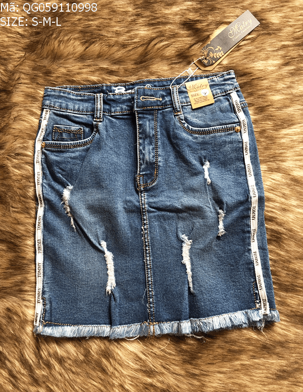 Chân váy jeans dáng dài chữ a CV07-10 | Thời trang công sở K&K Fashion