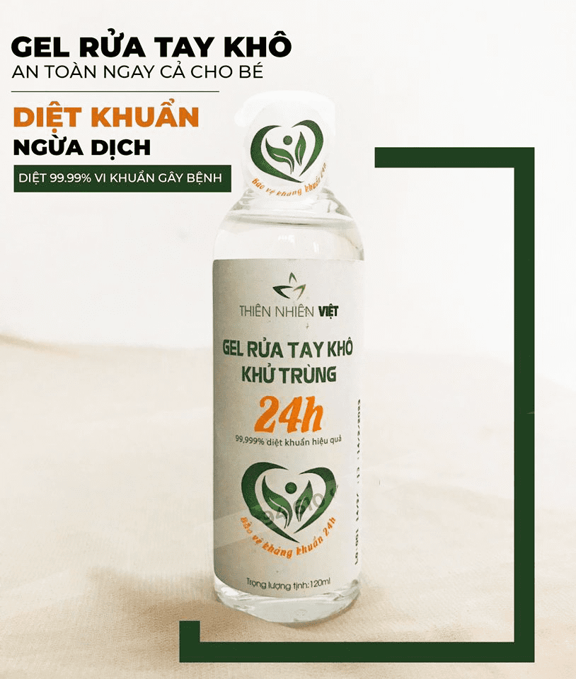 Gel rửa tay khô 24h Thiên Nhiên Việt