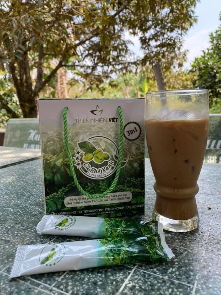 Cafe giảm cân kháng mỡ - Cà phê Xanh hỗ trợ giảm cân Thiên Nhiên Việt