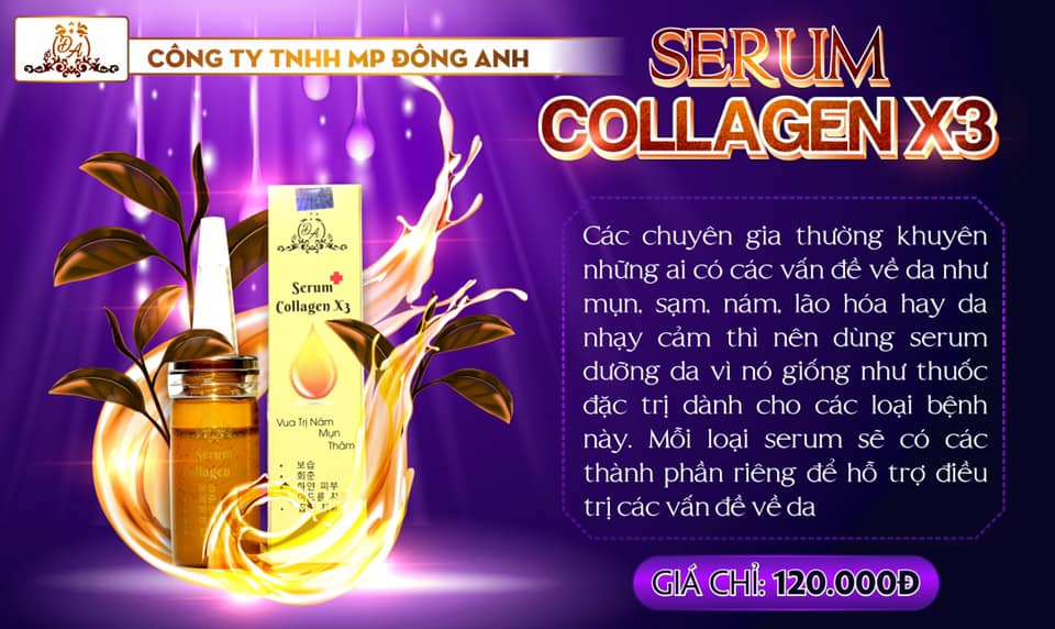 Giới thiệu về Serum Collagen x3 của công ty Đông Anh