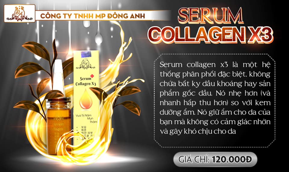 Giới thiệu về Serum Collagen x3 của công ty Đông Anh