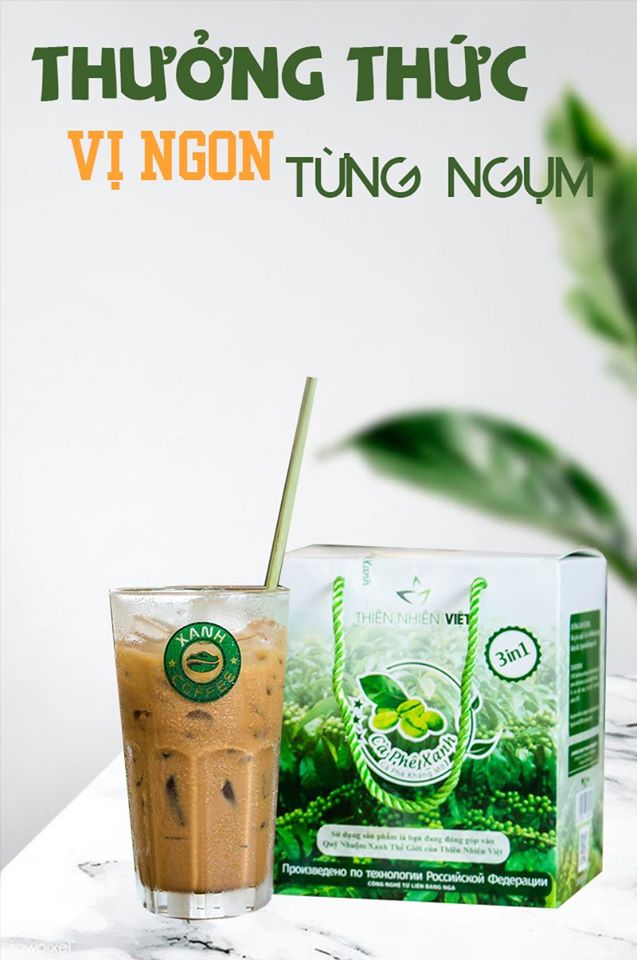 Hương vị thơm ngon từ tách cà phê Xanh thiên nhiên Việt