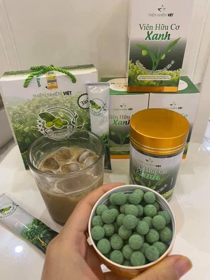 VIÊN HỮU CƠ XANH hỗ trợ giúp làn da đẹp và vòng 1 căng tròn