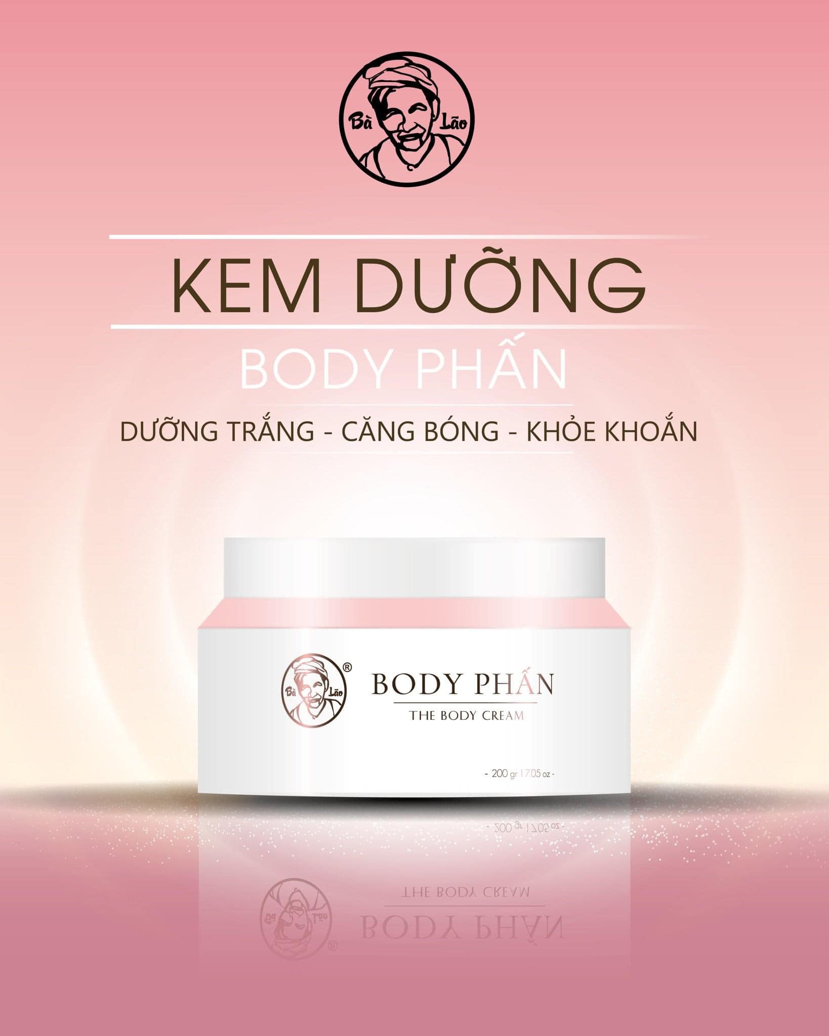 Kem body phấn chính hãng Bà Lão - kem dưỡng body cao cấp