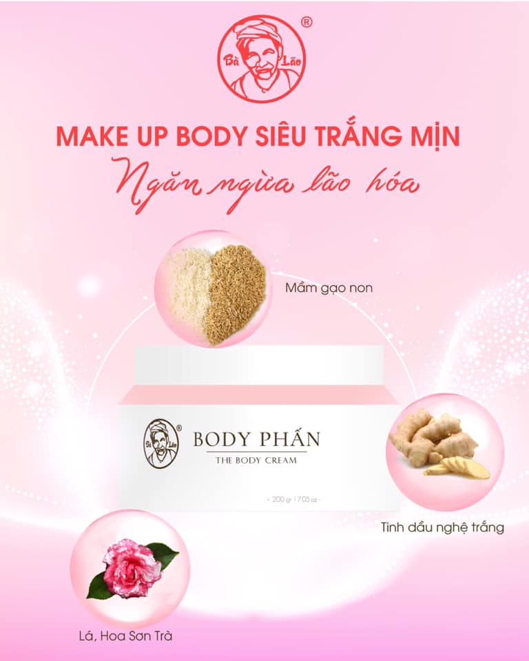 Kem body phấn chính hãng Bà Lão - kem dưỡng body cao cấp