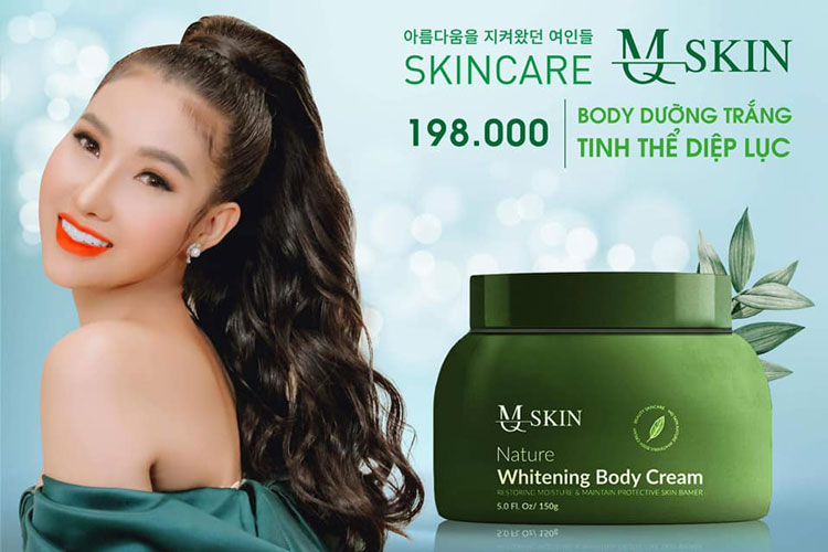 Kem body diệp lục MQskin làm trắng mịn da ngay tức thì