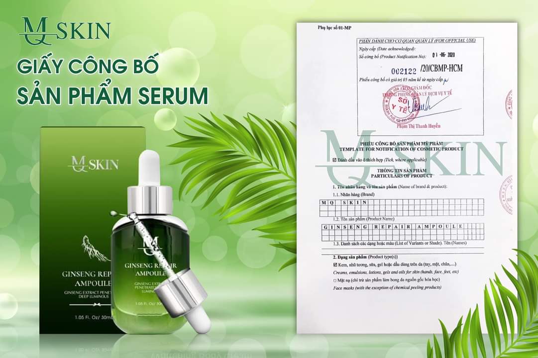 Serum căng bóng da nhân sâm MQ Skin chính hãng