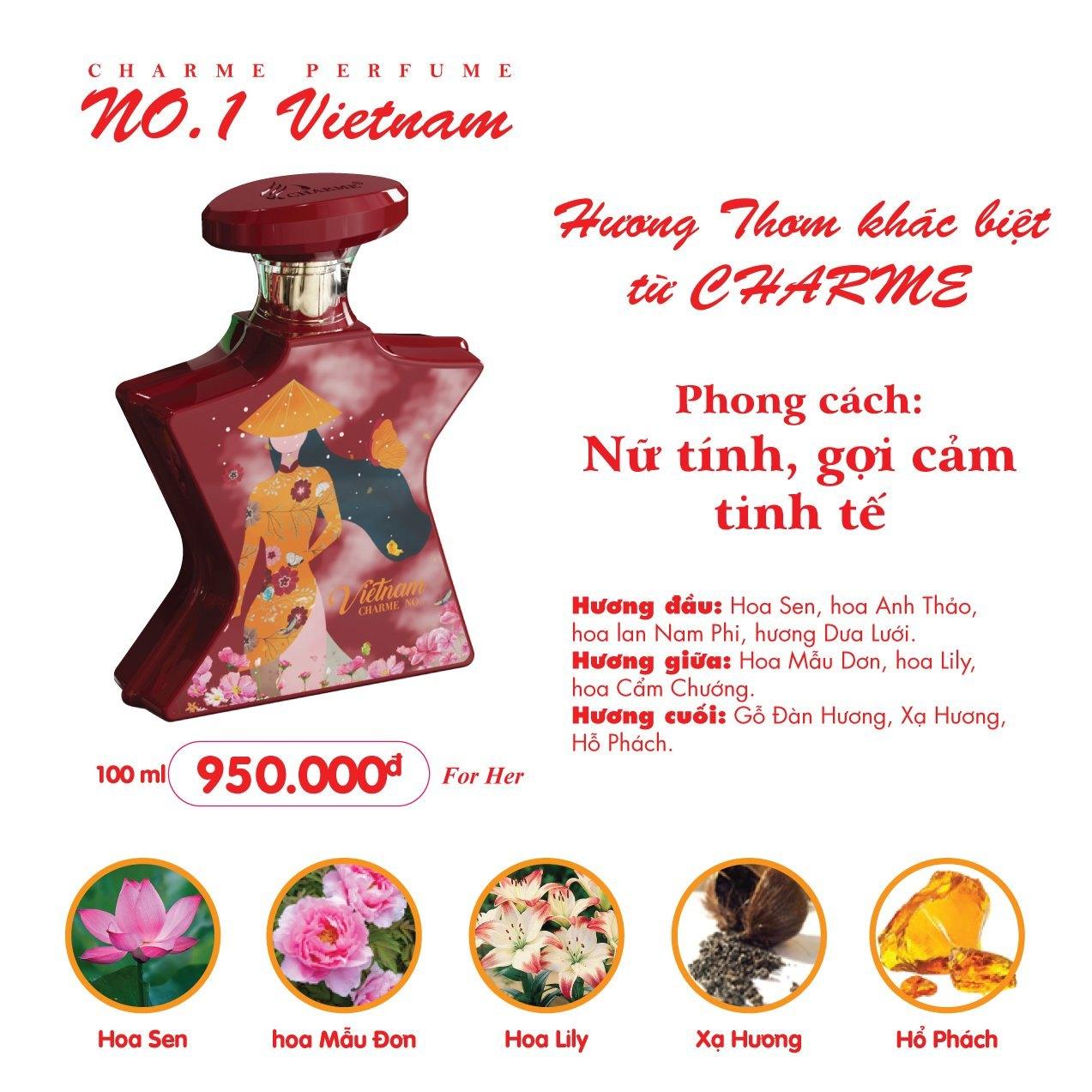 Nước hoa nữ Charme no. 1 Việt nam 100ml