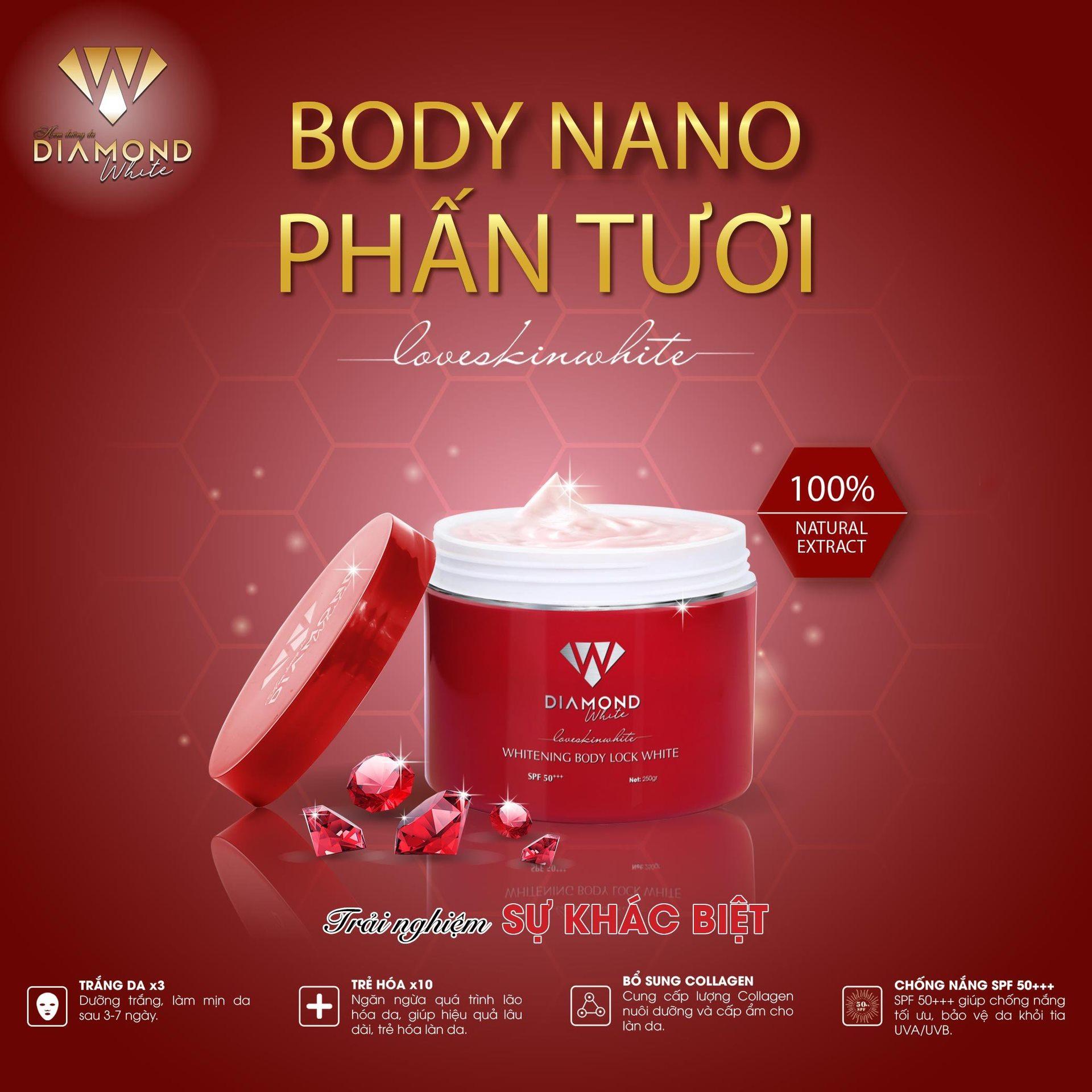 Kem Body Nano Phấn Tươi Diamond White