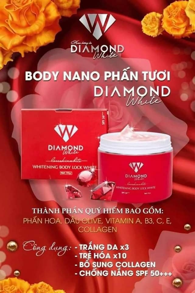 Kem Body Nano Phấn Tươi Diamond White