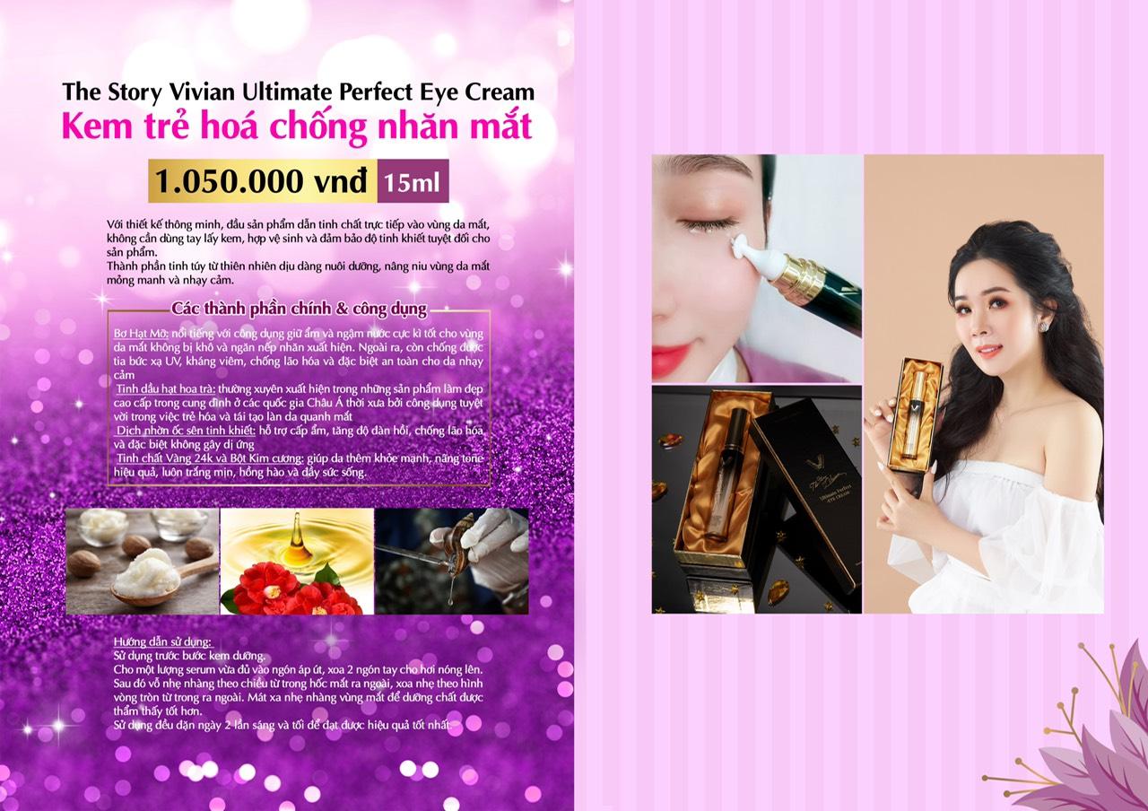 Kem xóa tan nếp nhăn và quầng thâm mắt The Story Vivian 15ml chính hãng
