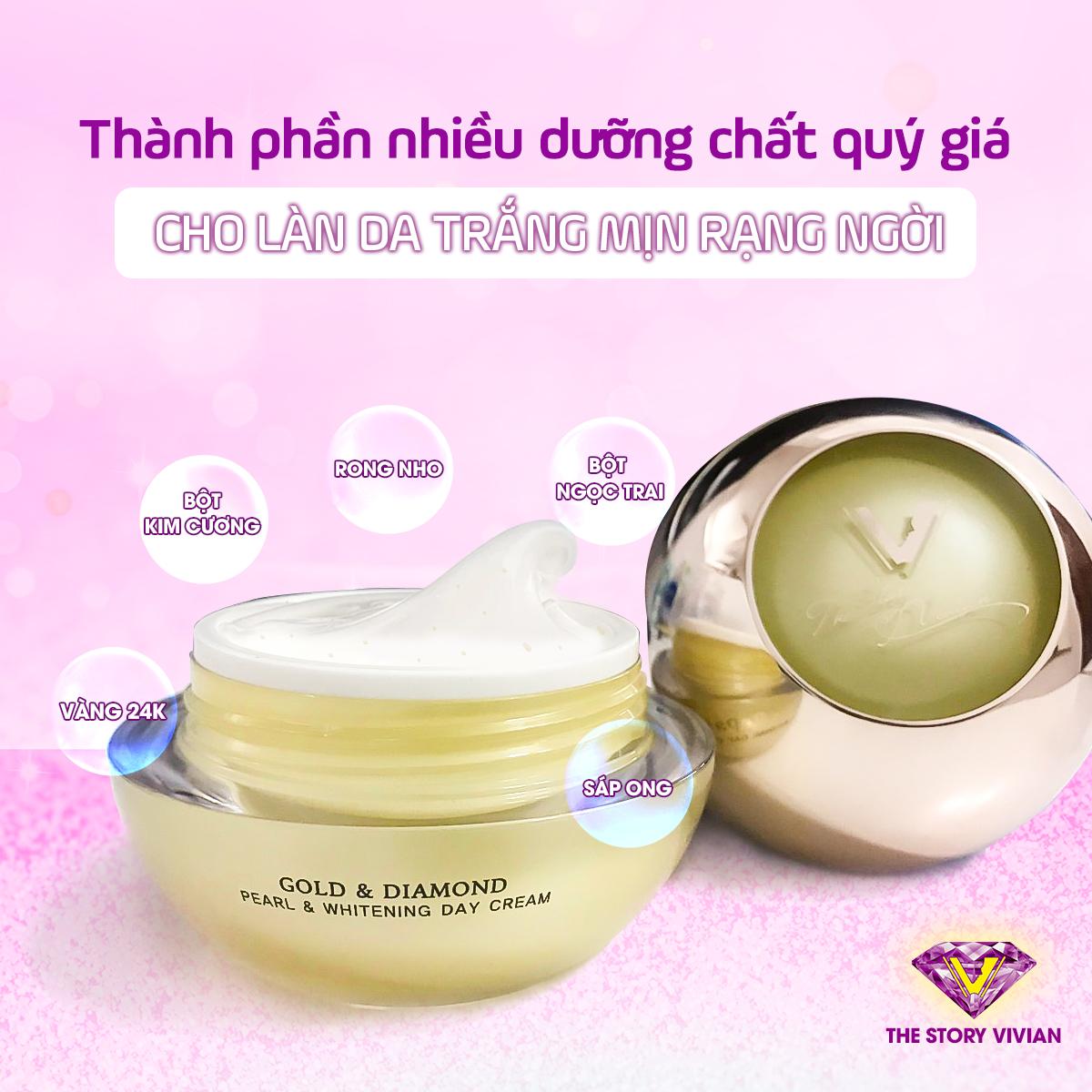 Kem Face dướng trắng da ngoc trai ban ngày The Story Vivian chính hãng