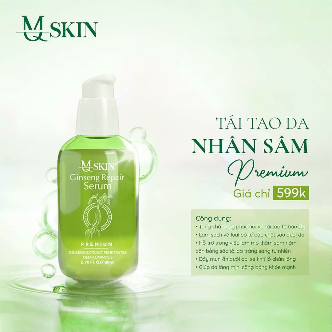 Combo 2 tái tạo nhân sâm phiên bản không sưng MQ Skin