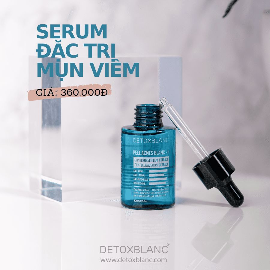 Serum trị mụn lộc đề H hàng chính hãng Detox Blanc