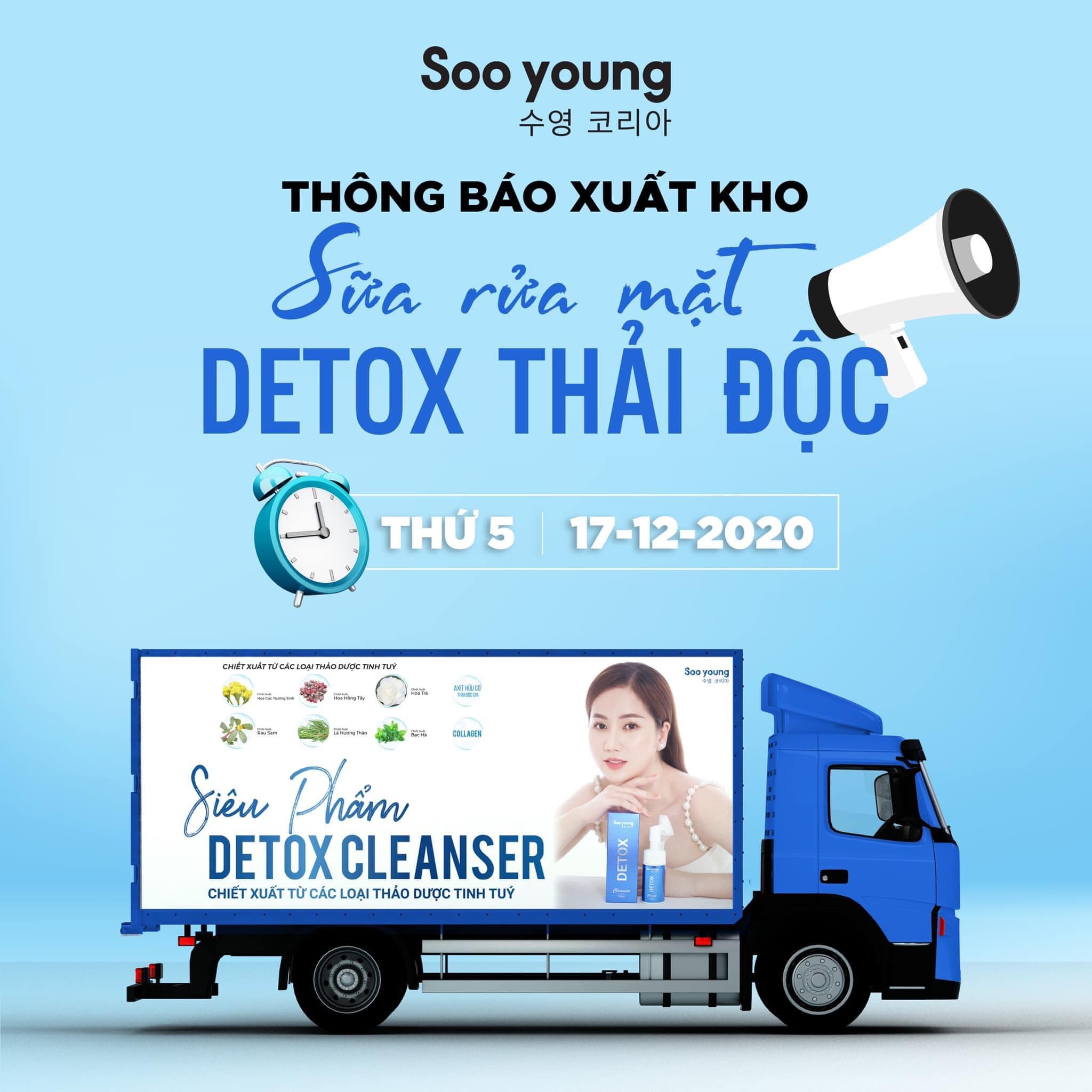 Sữa rửa mặt Detox Cleanser Soo Young có gì hot?