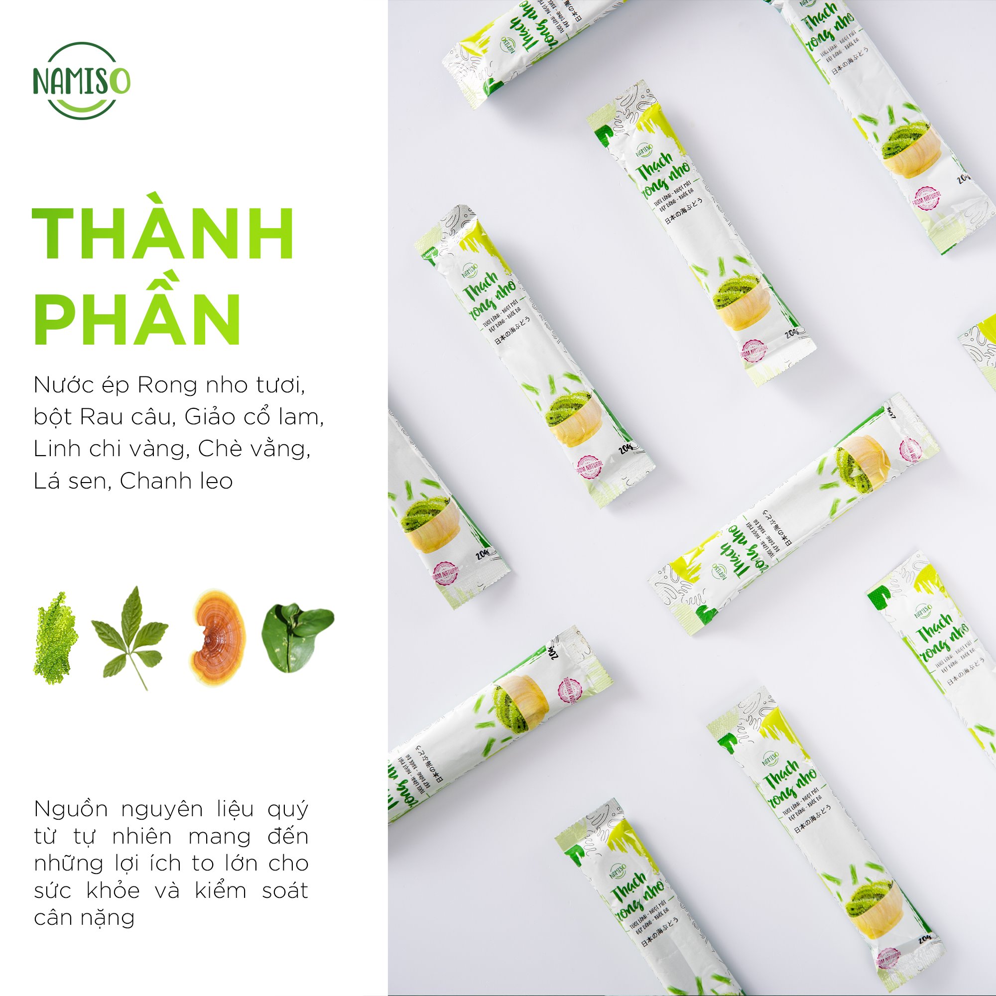 Ba gói thạch rong nho mỗi ngày lấy lại sắc vóc hoàn mỹ