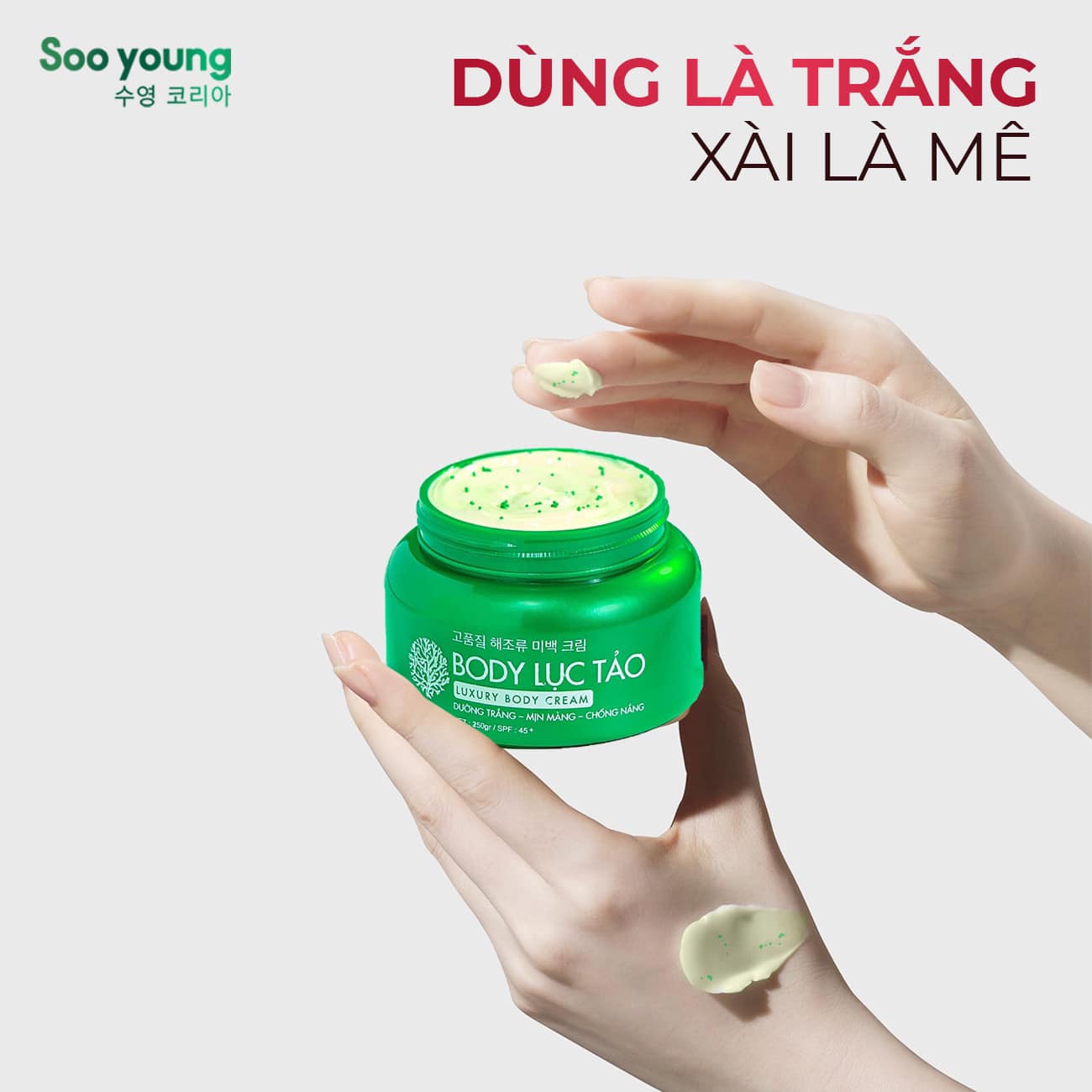 Kem body lục tảo Soo Young và bảng thành phần đỉnh cao