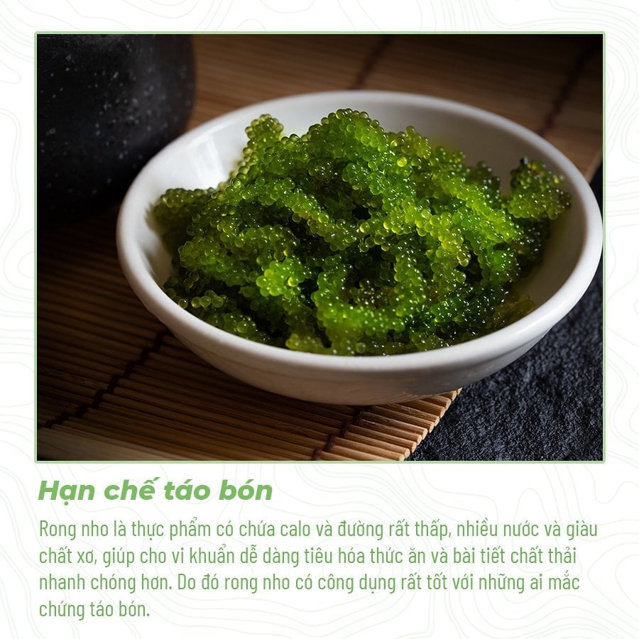 3 tác dụng bất bờ đến từ món quà Rong nho Namiso tặng gia đình