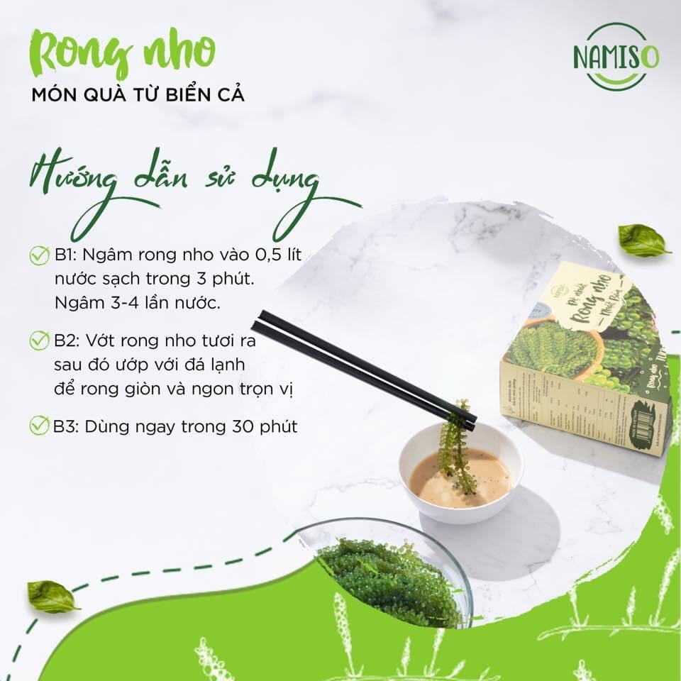 Rong nho Namiso - món ăn phù hợp từ trẻ em đến người già