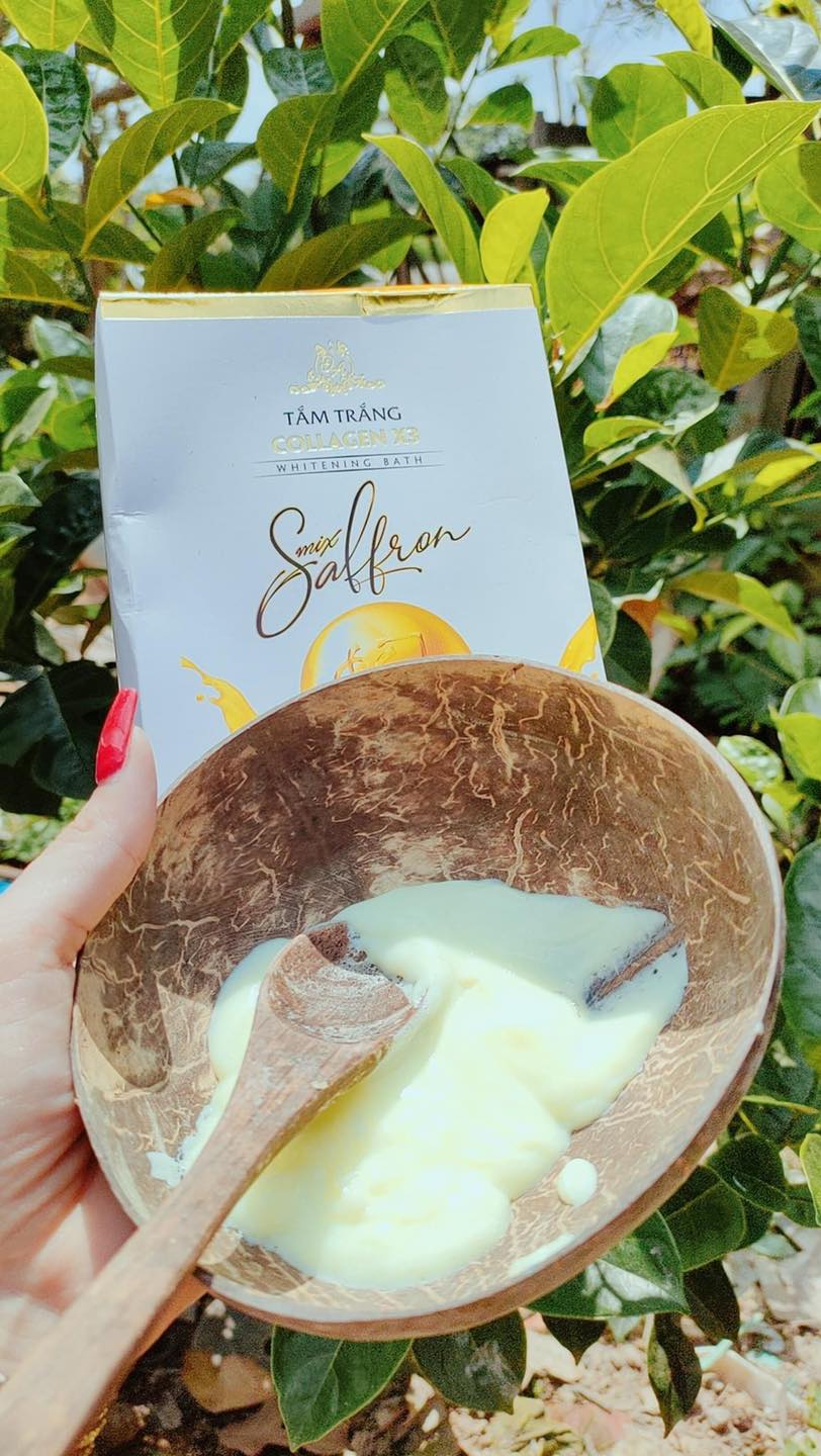 Tắm trắng Saffron collagen x3 bật tone ngay lần đầu tiên