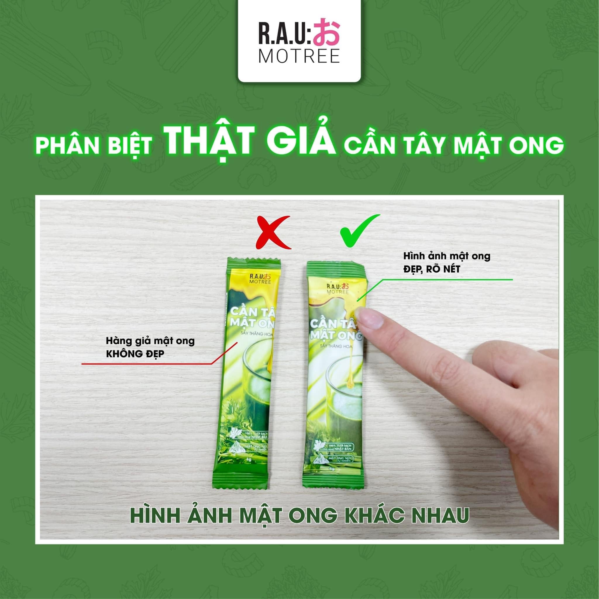 Phân biệt hàng thật giả cần tây mật ong