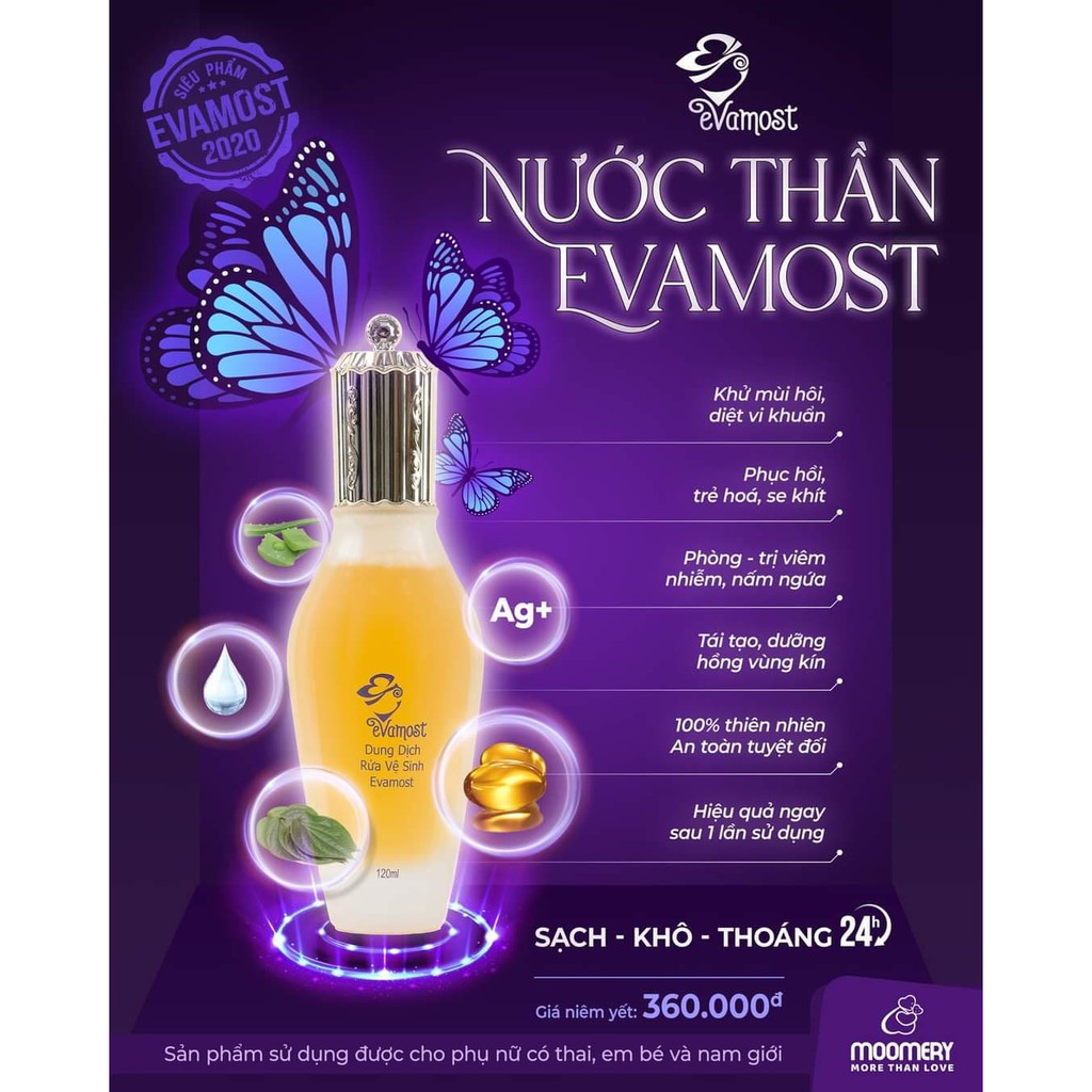 Dung dịch Evamost lấy lại thanh xuân cô bé hồng thơm khít