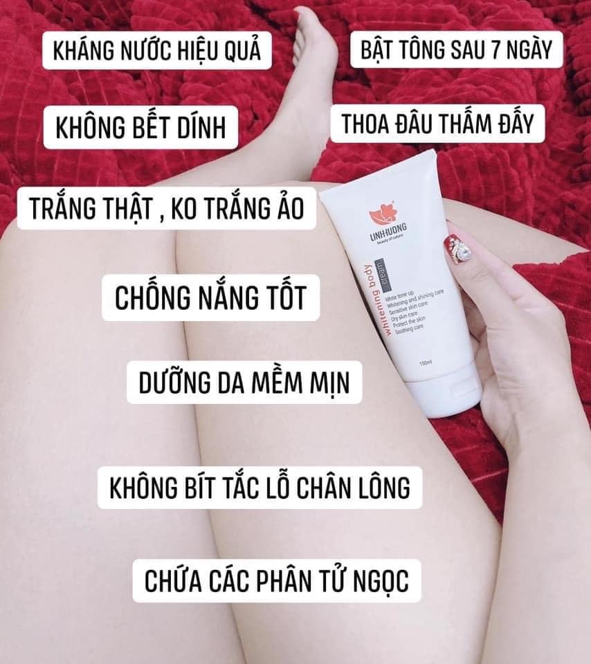 Dùng bao nhiêu cách cũng không trắng thì sử dụng ngay Whitening Body Cream Linh Hương nhé