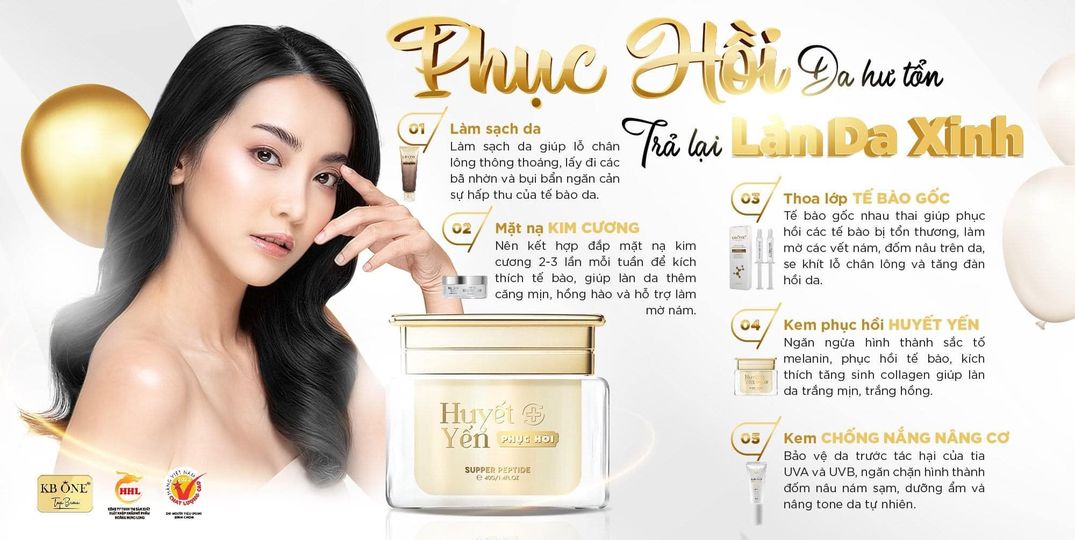 Kem Face Huyết Yến Phục Hồi Kb One