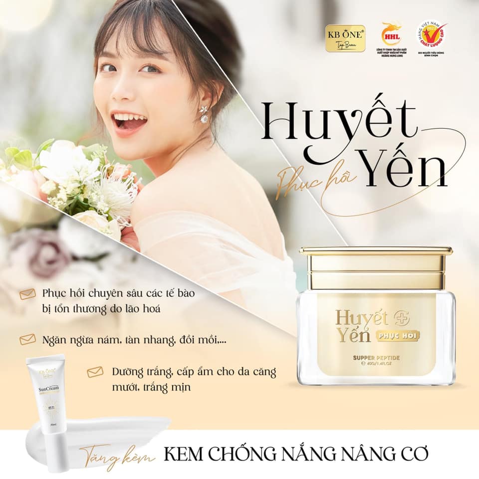 Kem Face Huyết Yến Phục Hồi Da Siêu Đỉnh Từ Nhà Kb One