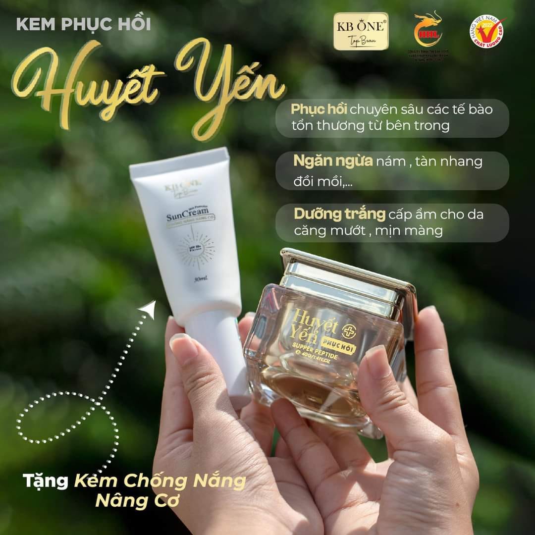Kem Face Huyết Yến Phục Hồi Da Siêu Đỉnh Từ Nhà Kb One