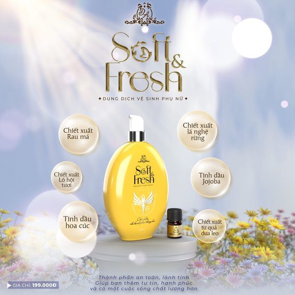 Dung dịch vệ sinh phụ nữ Soft Fresh Collagen X3 Mỹ Phẩm Đông Anh