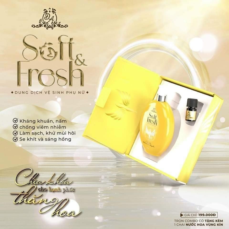 Dung dịch vệ sinh phụ nữ Soft Fresh Collagen X3 Mỹ Phẩm Đông Anh