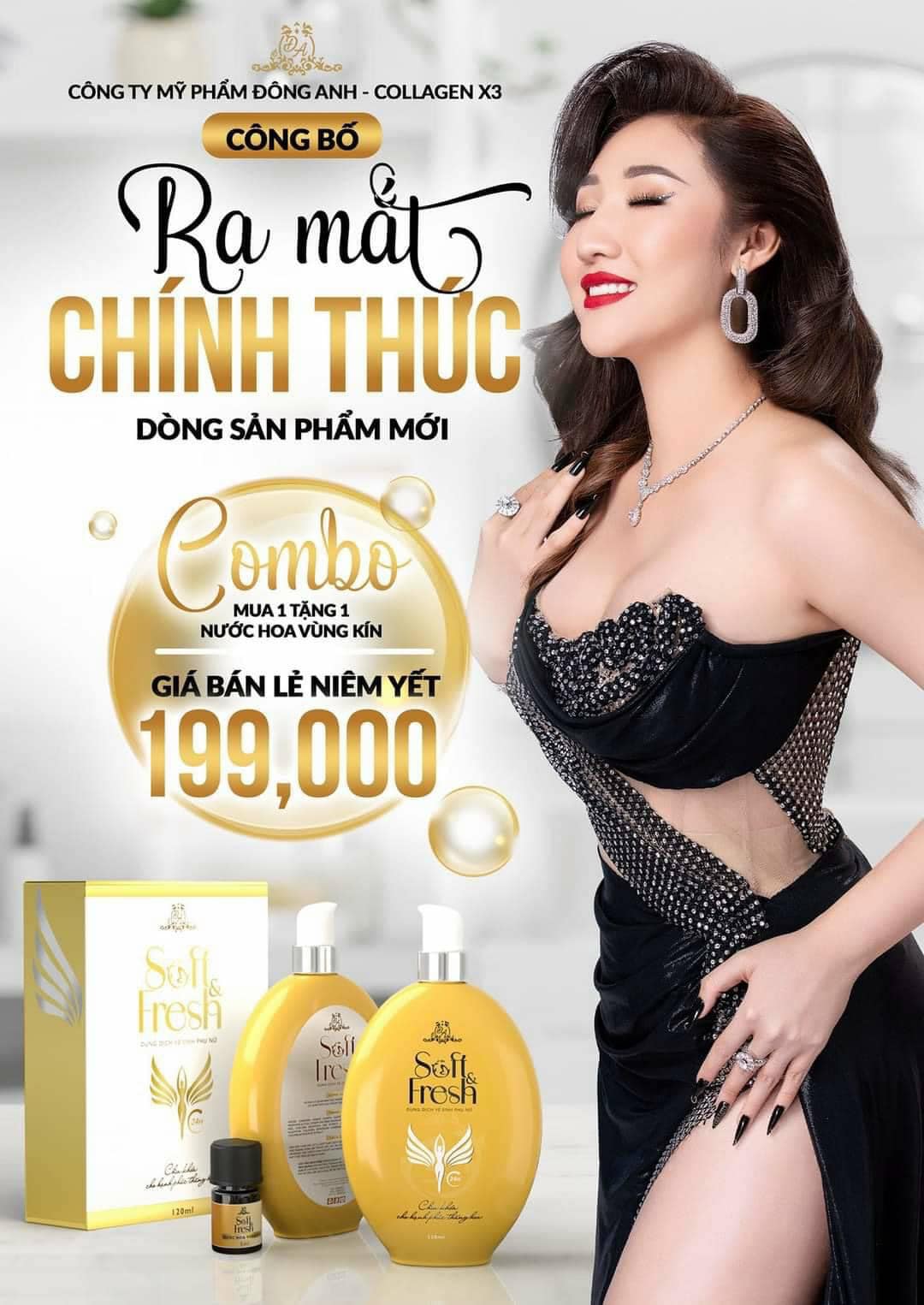 Dung Dịch Vệ Sinh Phụ Nữ Đông Anh Collagen X3 Soft Fresh