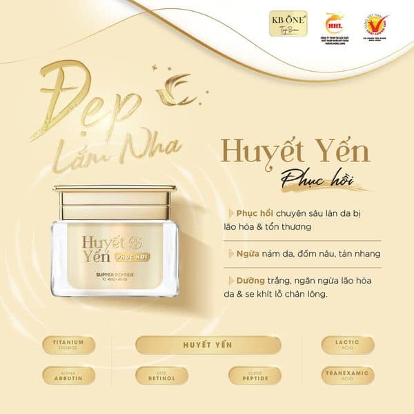 Kem Dưỡng Huyết Yến Phục Hồi KB One