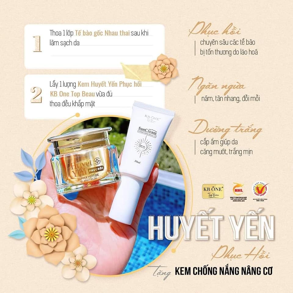 Kem Dưỡng Huyết Yến Phục Hồi KB One