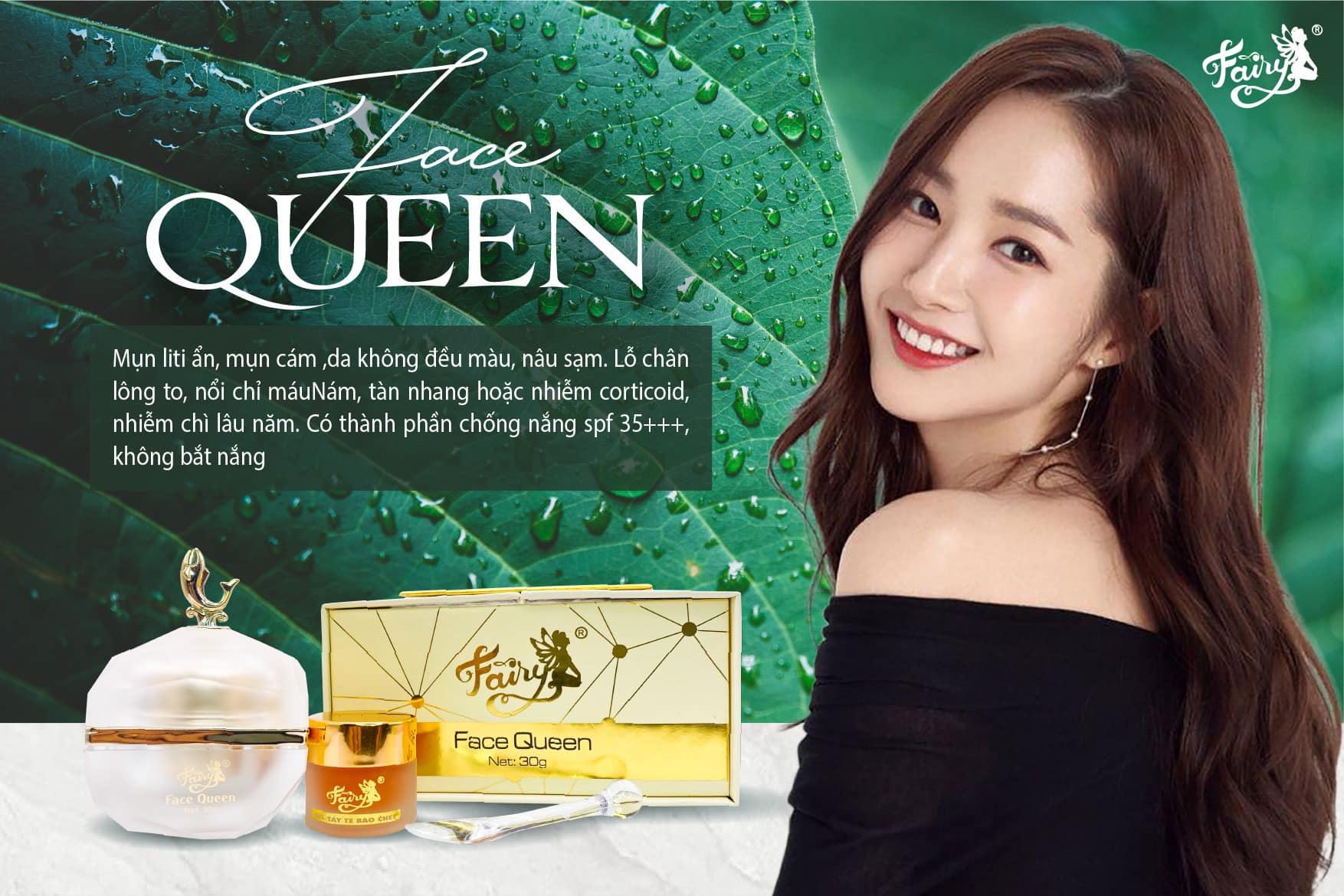 Kem Face Queen dưỡng trắng da mặt cao cấp Fairy Cosmetics ai xài rồi cũng nghiện