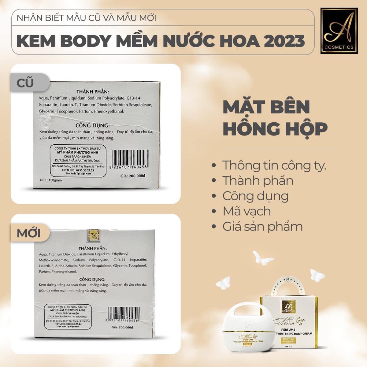 Cách nhận biết mẫu mới Body Mềm 2023 của Acosmetic