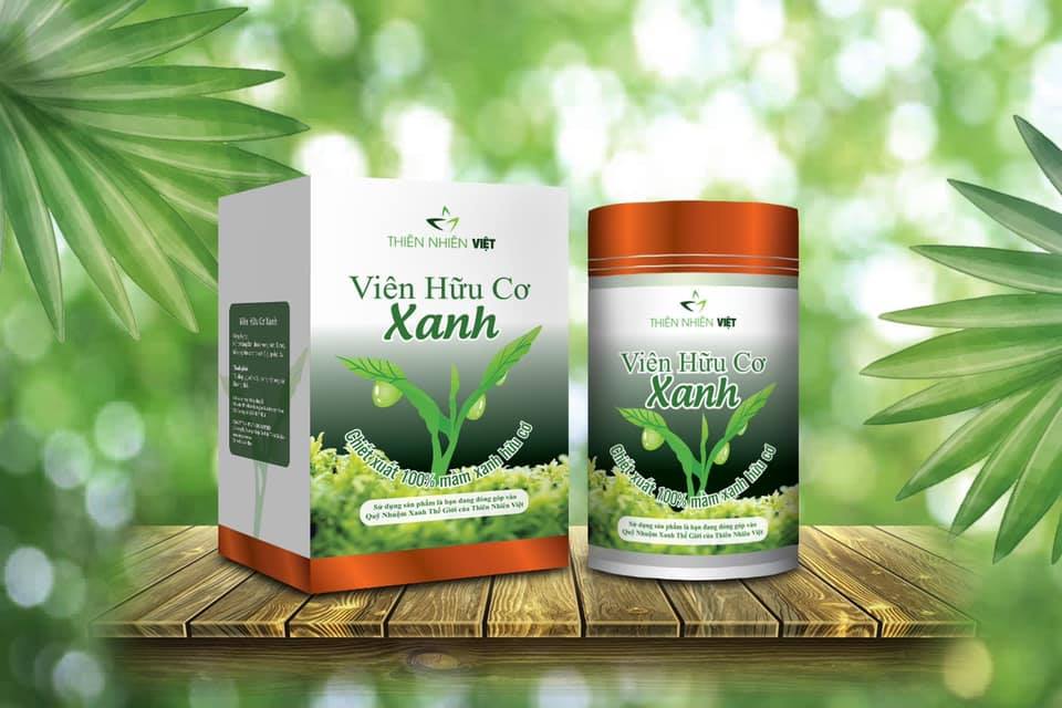 Viên hữu cơ Xanh 100% từ mầm xanh hữu cơ