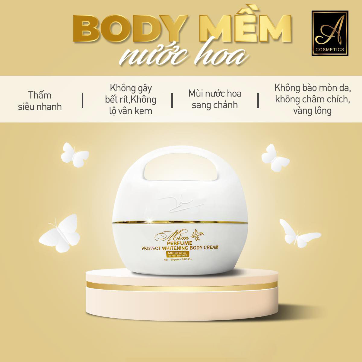 Kem body mềm nước hoa A cosmetics