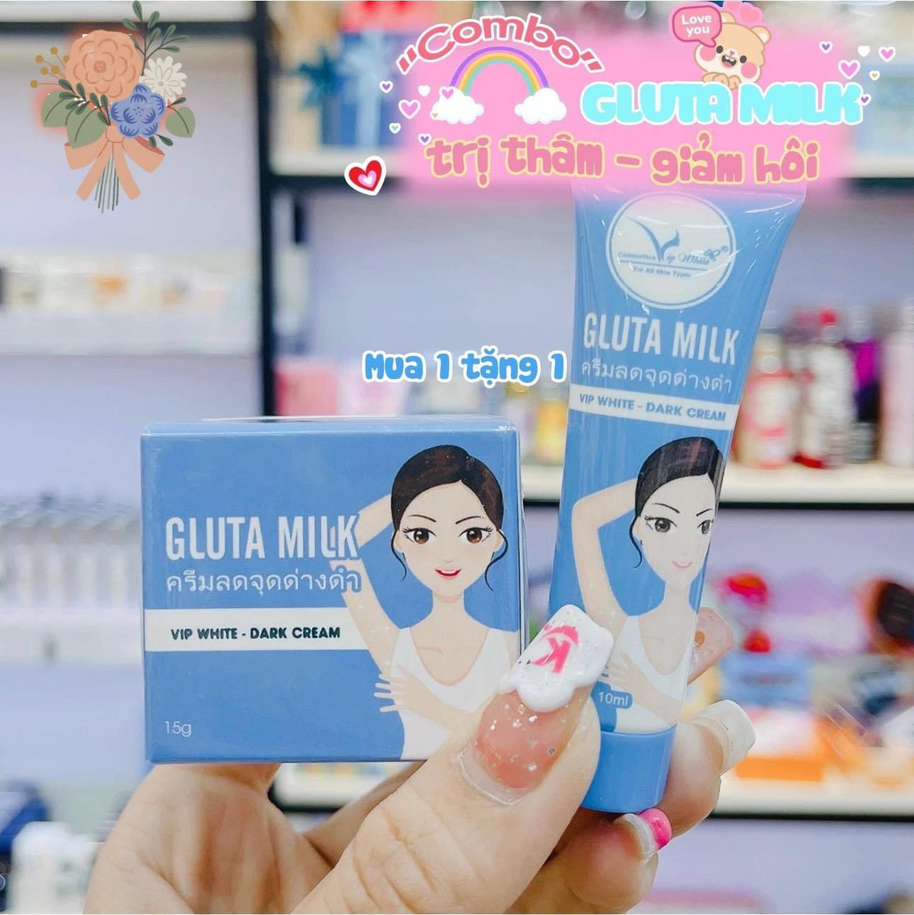 Thâm nách gluta milk vip white mua 1 tặng 1