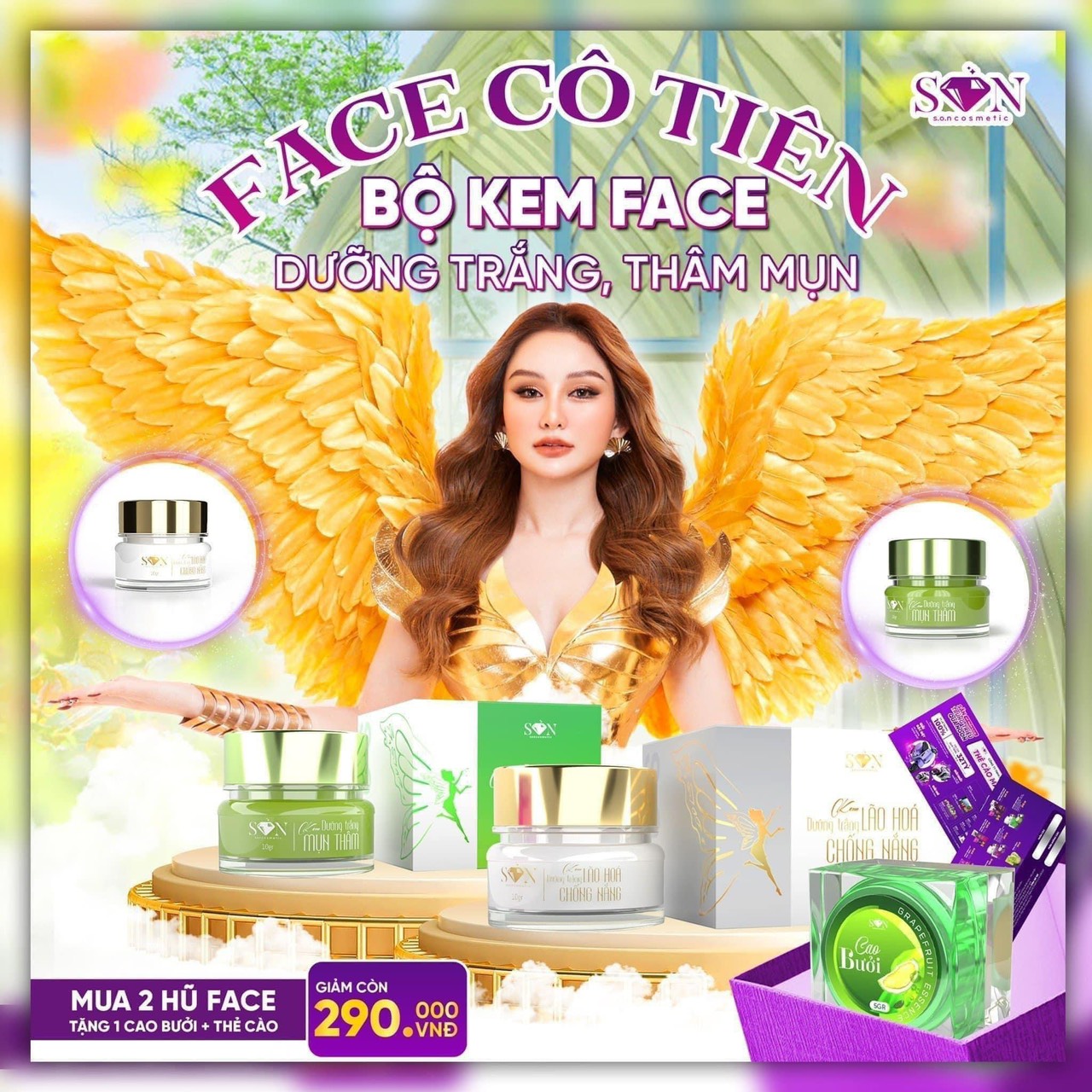 Quá là hot rồi nên không phải nói nhiều về em này nữa 1 bộ face 3 món tặng thẻ cào trúng thưởng tỉ lệ 100%