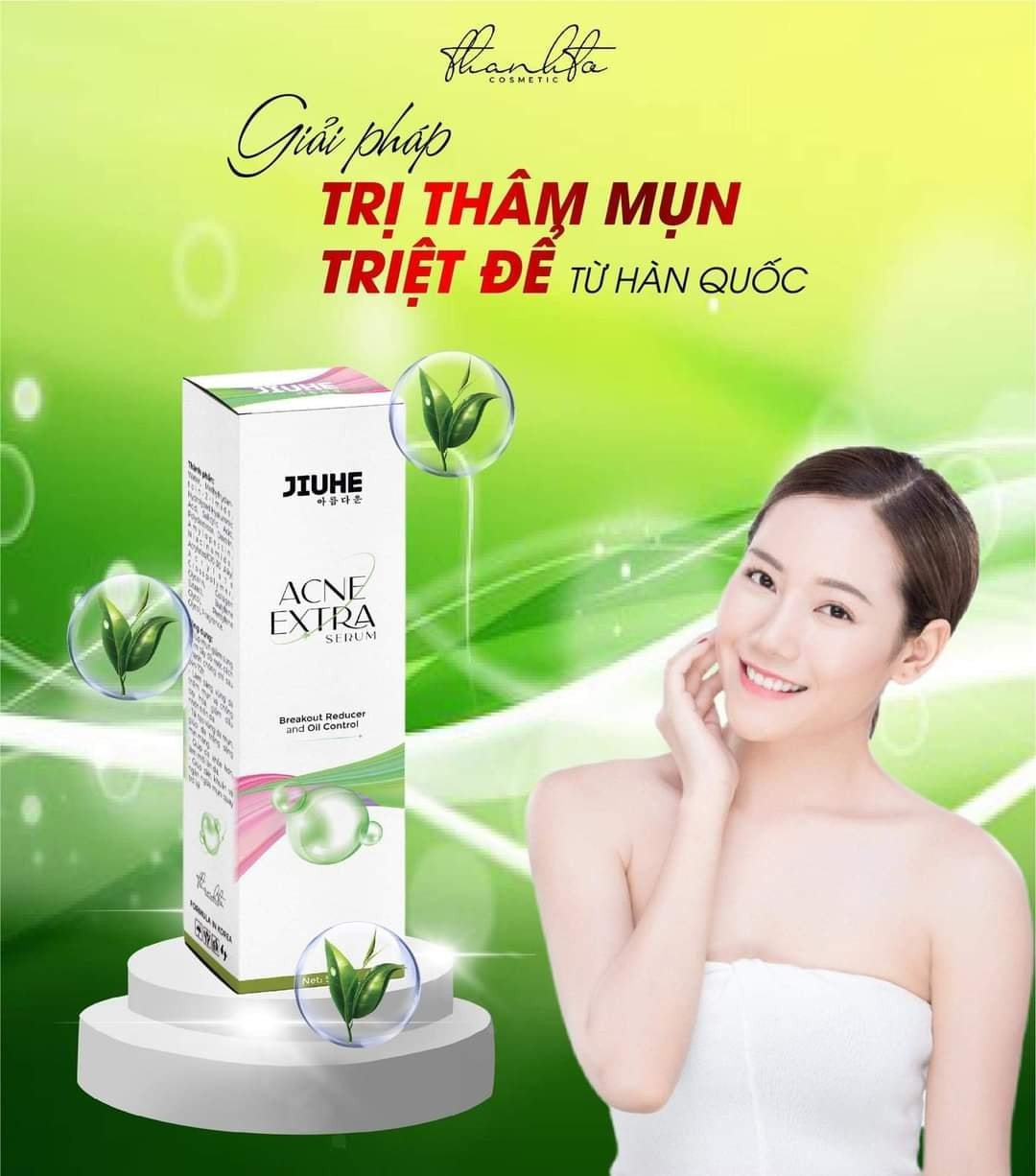 Combo giảm mụn kem Face Rau Má Centella Ance Jiuhe và Serum Acne ExTra Thanh Tô Cosmetic