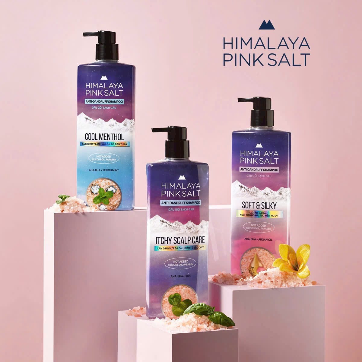 Dầu gội muối hồng HiMaLaya cho mái tóc và da đầu khỏe mạnh hạn chế tình trạng gàu ngứa và nấm da đầu Cho da đầu mát lạnh sảng khoái