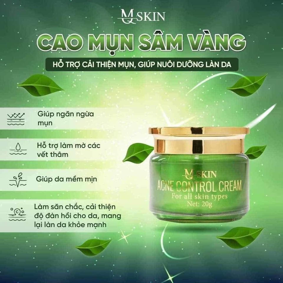 Combo Cao Mụn Sâm Vàng MQ Skin