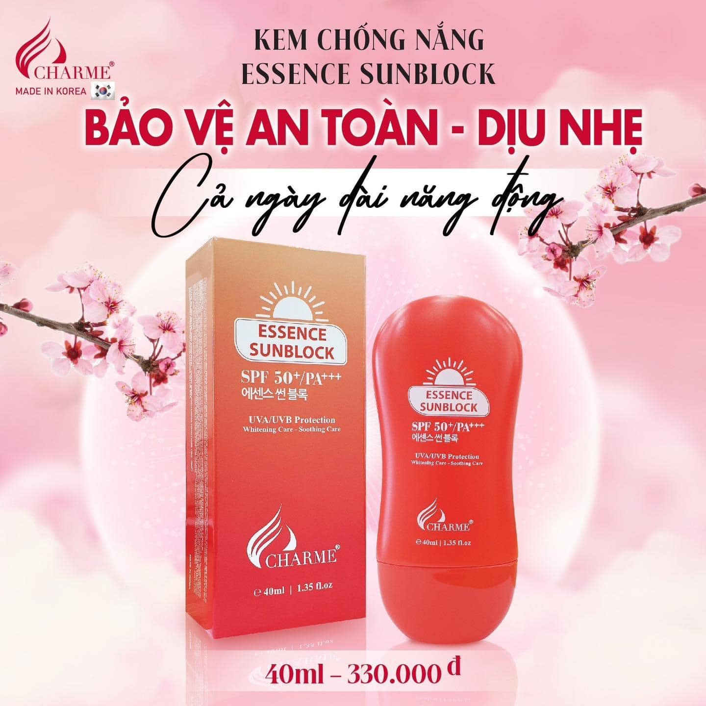 Kem Chống Nắng Hàn Quốc Charme Essence Sunblock 40ml